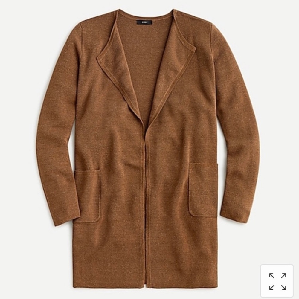 J.Crew Juliette Linen Cardigan in Pecan XL